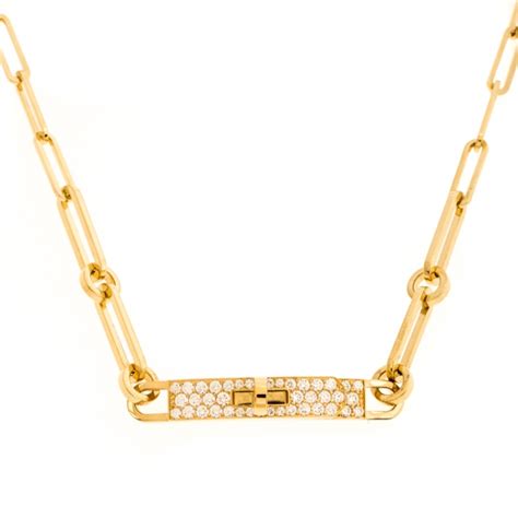 hermes yellow gold chain initial necklace|Hermes Yellow Gold Necklace .